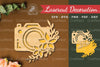 Flowers Camera Laser Cut Decoration Clipart Bundle