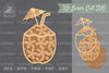 Coconut Drink Lasercut Decoration SVG Bundle