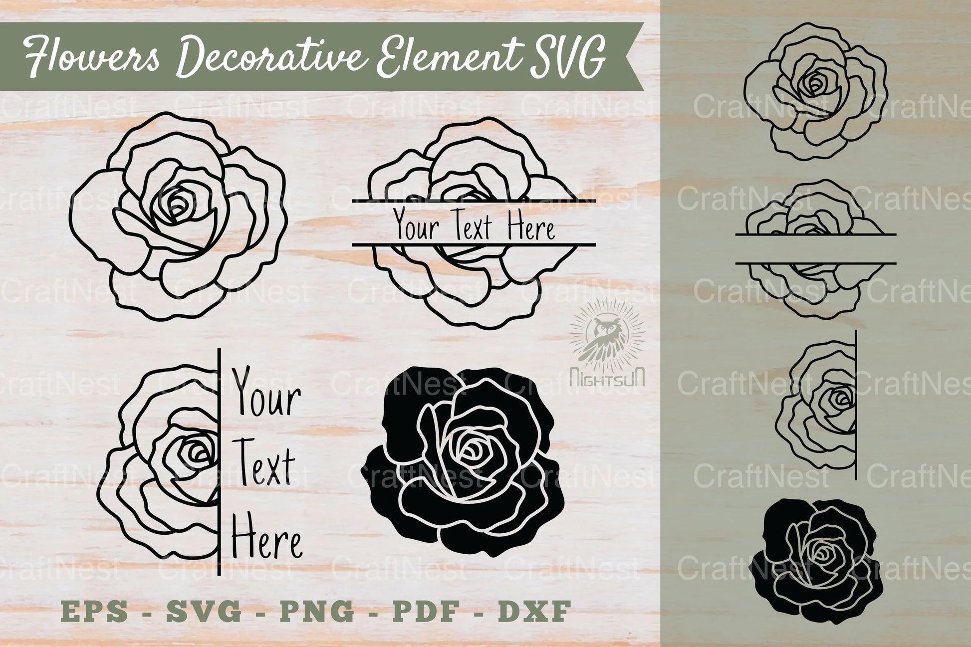 Flowers Decorative Element & Border Clipart Bundle - CraftNest - Digital Crafting and Art