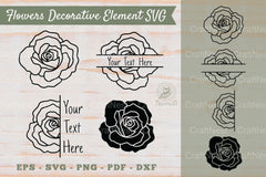 Flowers Decorative Element & Border Clipart Bundle - CraftNest - Digital Crafting and Art