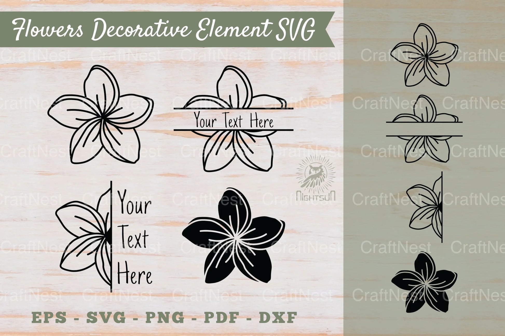 Floral Decorative Elements & Borders Clipart Bundle - CraftNest - Digital Crafting and Art