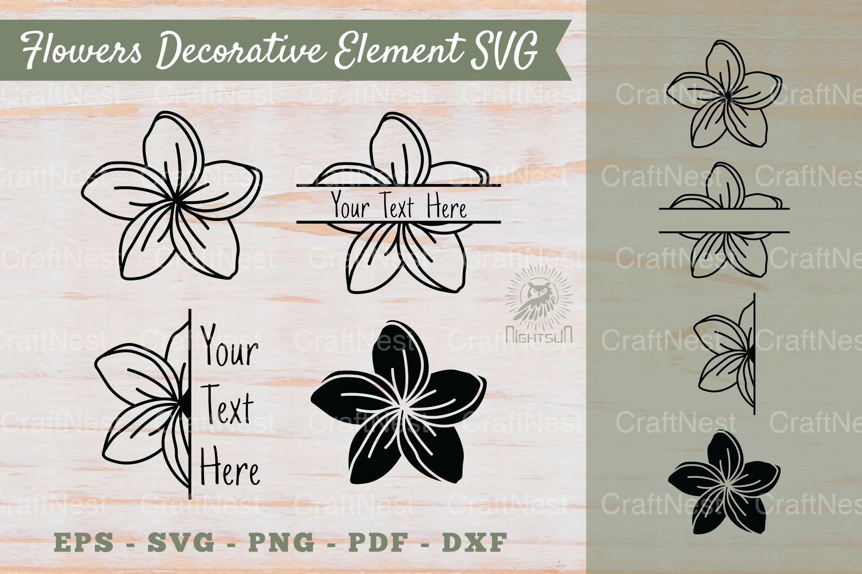 Floral Decorative Elements & Borders Clipart Bundle - CraftNest - Digital Crafting and Art