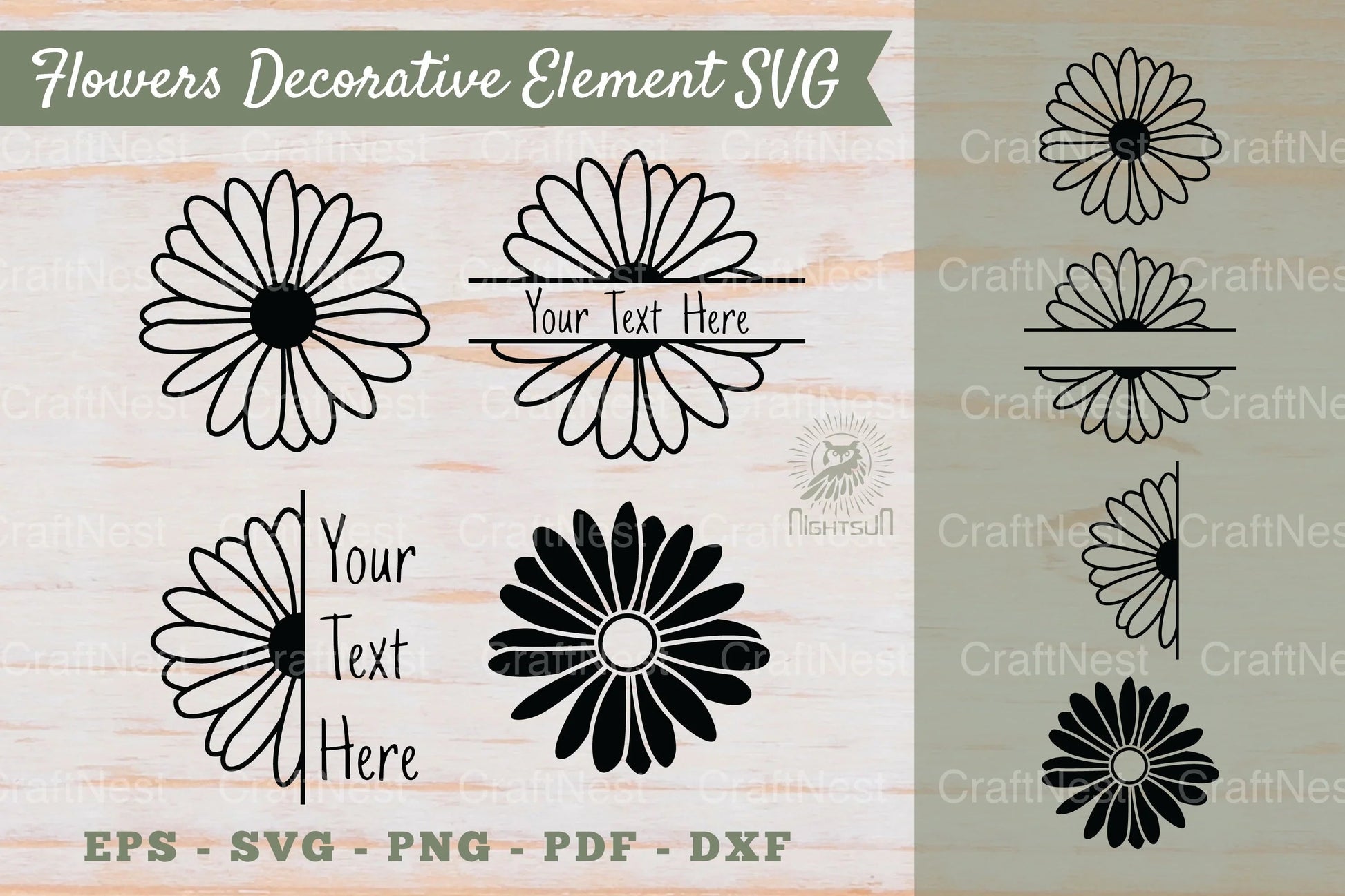 Floral Decorative Elements & Borders Clipart Bundle - CraftNest - Digital Crafting and Art