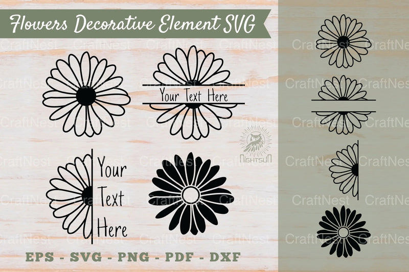 Floral Decorative Elements & Borders Clipart Bundle - CraftNest - Digital Crafting and Art