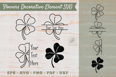 Flowers Decorative Element & Border Monogram Clipart Bundle - CraftNest - Digital Crafting and Art