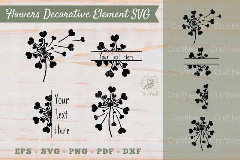 Floral Decorative Elements & Borders Clipart Bundle - CraftNest - Digital Crafting and Art