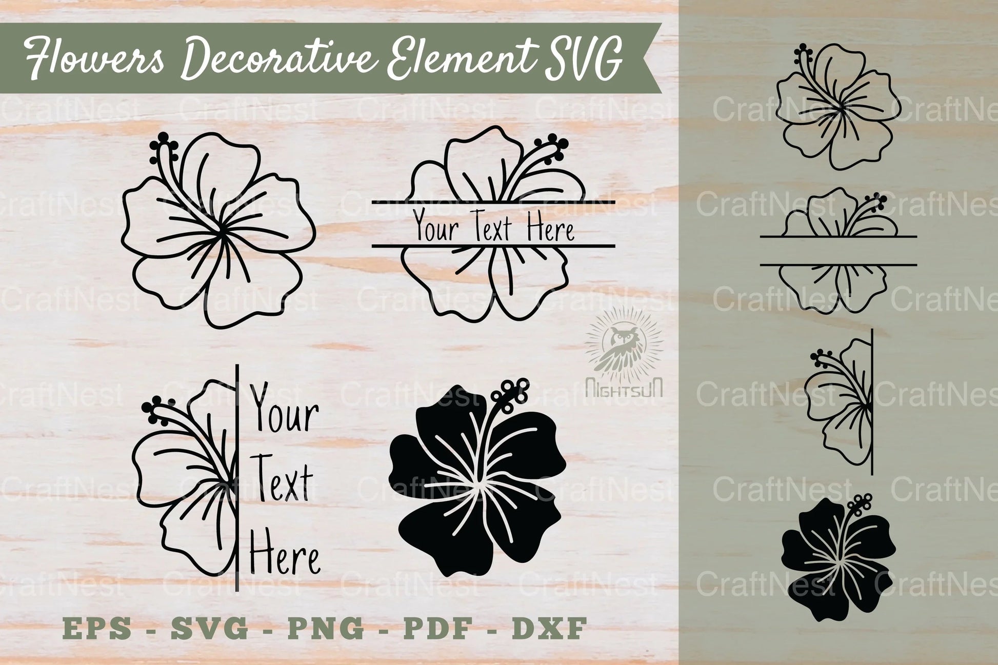 Floral Decorative Elements & Borders Clipart Bundle - CraftNest - Digital Crafting and Art