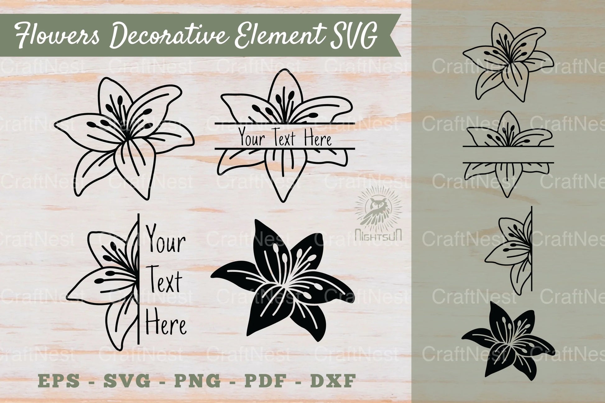 Floral Decorative Elements & Borders Clipart Bundle - CraftNest - Digital Crafting and Art