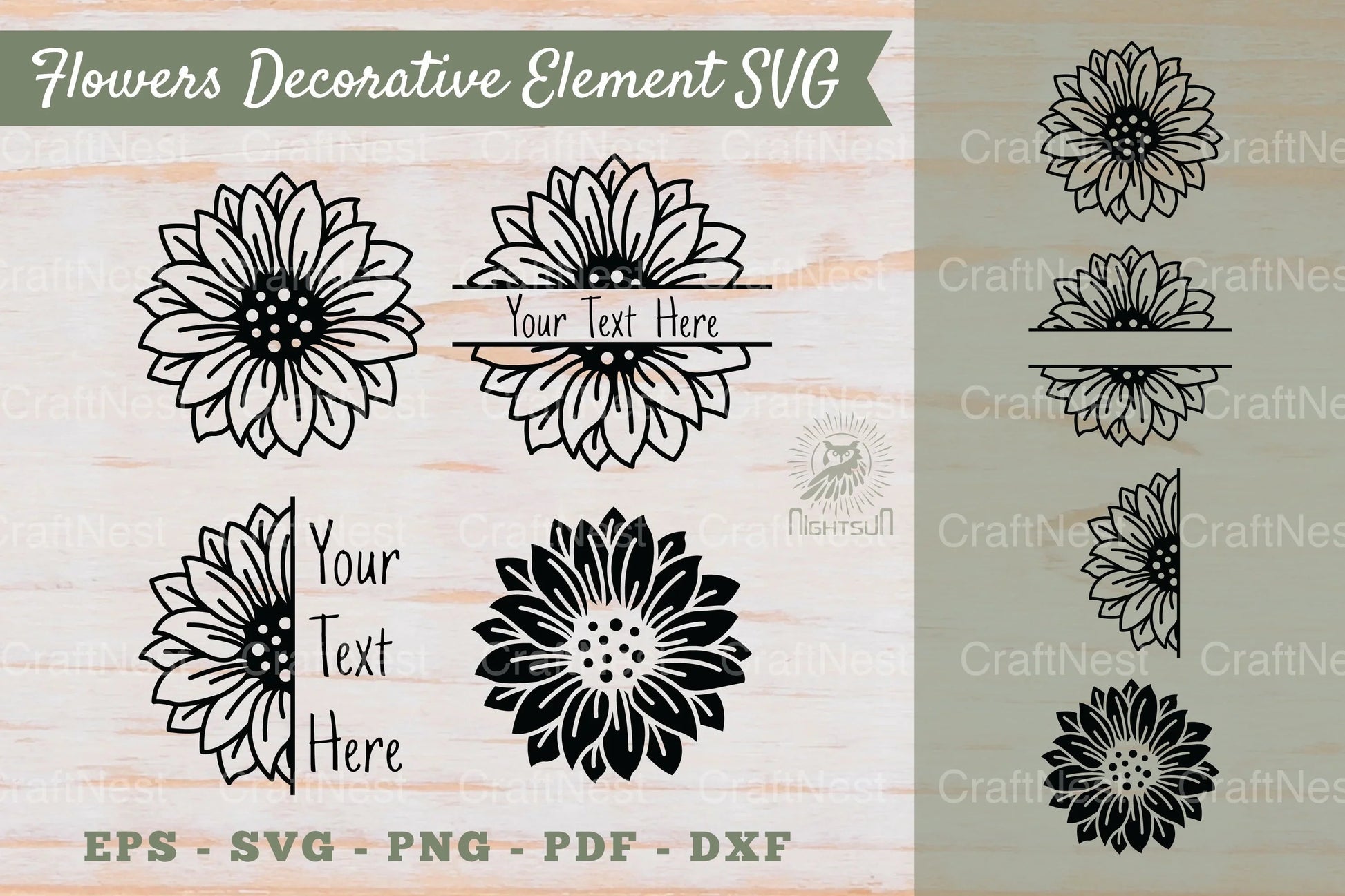 Floral Decorative Elements & Borders Clipart Bundle - CraftNest - Digital Crafting and Art