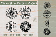 Floral Decorative Elements & Borders Clipart Bundle - CraftNest - Digital Crafting and Art