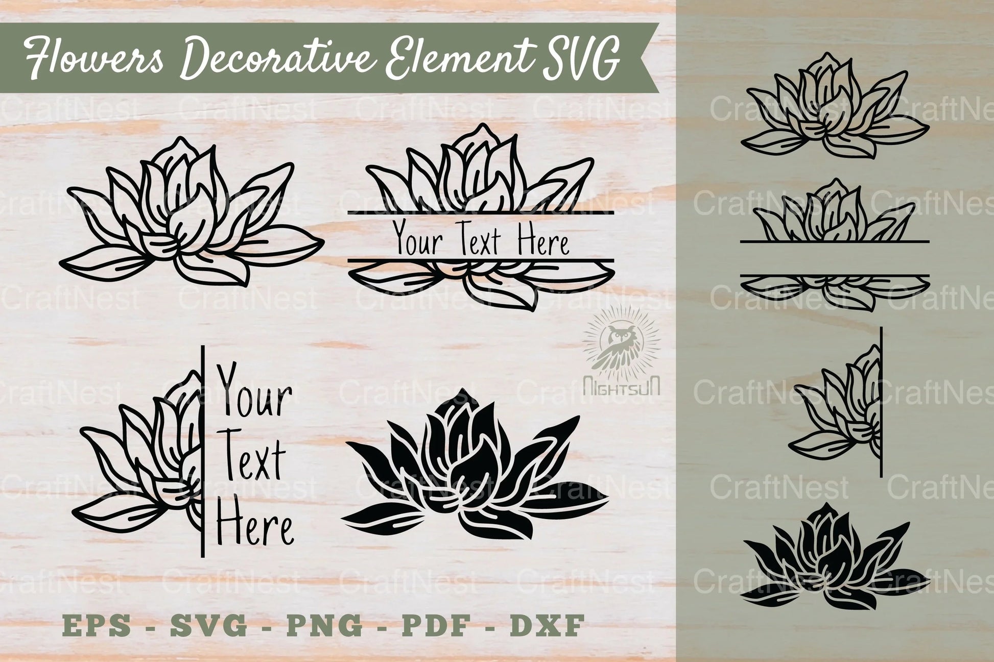 Floral Decorative Elements & Borders Clipart Bundle - CraftNest - Digital Crafting and Art