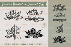 Floral Decorative Elements & Borders Clipart Bundle - CraftNest - Digital Crafting and Art