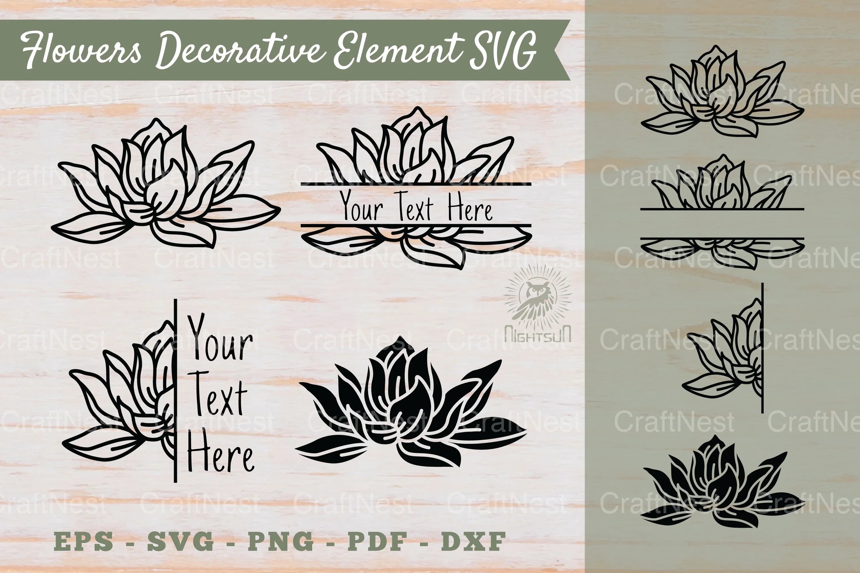 Floral Decorative Elements & Borders Clipart Bundle - CraftNest - Digital Crafting and Art