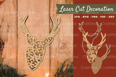 3D Flowers Deer Lasercut Decoration Clipart Bundle - CraftNest - Digital Crafting and Art
