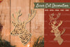 3D Deer Flowers Lasercut Decoration Clipart Bundle