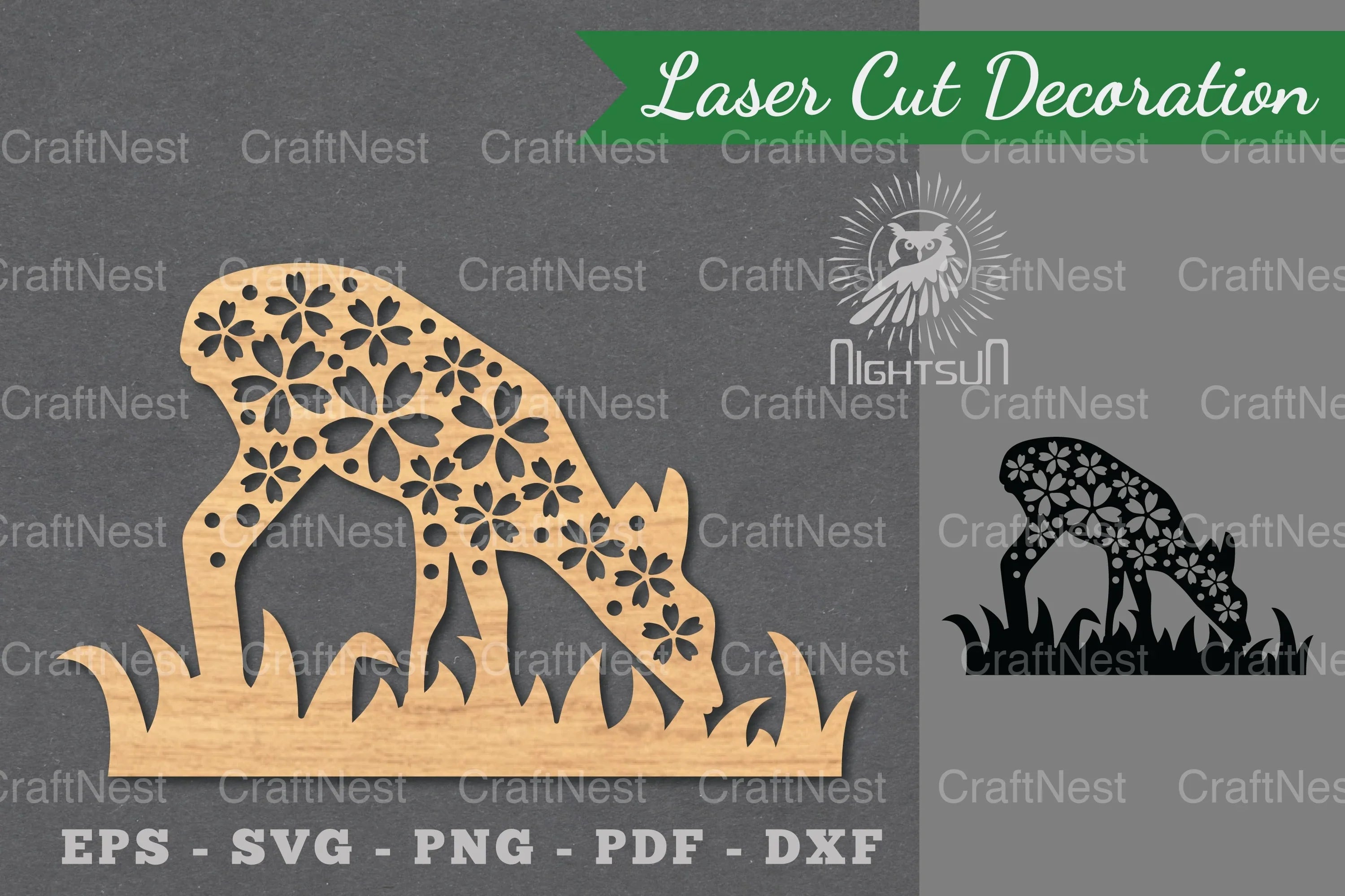 Flowers Deer Lasercut Decoration Bundle - CraftNest - Digital Crafting and Art