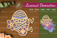 Egg Laser Cut Flower Decoration Clipart Bundle - CraftNest - Digital Crafting and Art