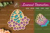 Laser Cut Flower Egg Decoration Clipart Bundle