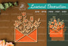 Laser Cut Flowers Envelope Decoration Clipart Bundle