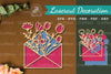 Laser Cut Flower Envelope Decoration Clipart Bundle