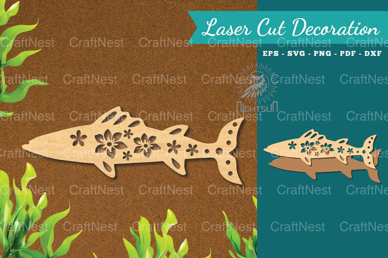 Flowers Fish Laser Cut Decoration Clipart Bundle - CraftNest - Digital Crafting and Art