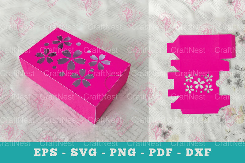 Flowers Gift Box Papercut Craft Clipart Bundle - CraftNest - Digital Crafting and Art