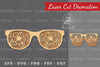 Laser Cut Flower Glasses Decoration Clipart Bundle