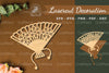 Laser Cut Flower Hand Fan Decoration Clipart Bundle