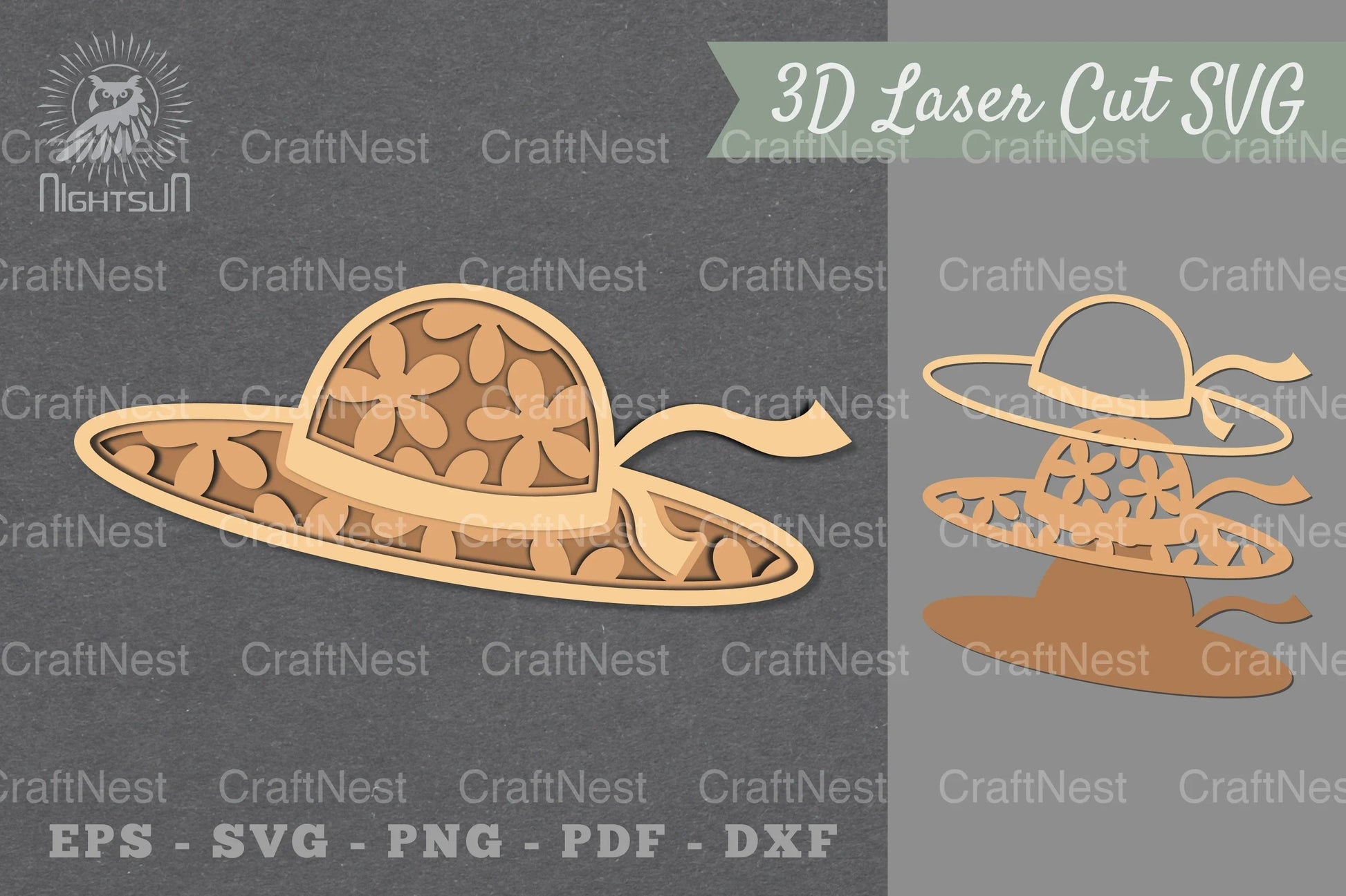 Flowers Hat Lasercut Decoration Clipart Bundle - CraftNest - Digital Crafting and Art
