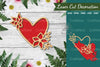Heart Laser Cut Flowers Decoration Clipart Bundle