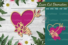 Heart Laser Cut Flower Decoration Clipart Bundle - CraftNest - Digital Crafting and Art
