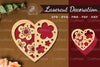 Flowers Heart Laser Cut Decoration Bundle