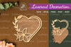 Flowers Heart Laser Cut Decoration Clipart Bundle