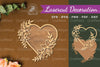 Flowers Heart Laser Cut Decoration Clipart Bundle
