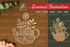 Teapot Flower Laser Cut Decoration Clipart Bundle
