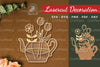 Flowers in Teapot Laser Cut Decoration Clipart Bundle