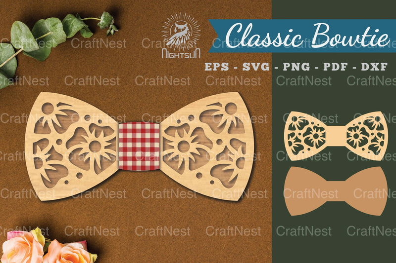 Laser Cut Bowtie Flowers SVG Bundle - CraftNest - Digital Crafting and Art