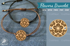 Flowers Laser Cut Bracelet SVG Design Bundle - CraftNest - Digital Crafting and Art