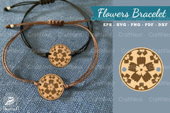 Laser Cut Flower Bracelet SVG Bundle - CraftNest - Digital Crafting and Art