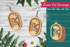 Laser Cut Flower Earrings Design Bundle