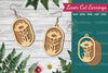 Laser Cut Flower Earrings Design Bundle