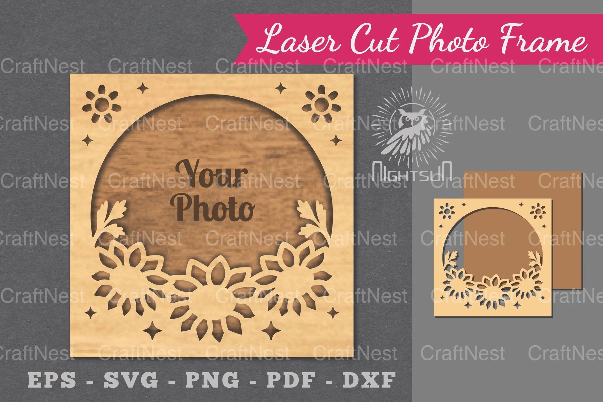 Flowers Laser Cut Photo Frame Clipart Bundle - CraftNest - Digital Crafting and Art