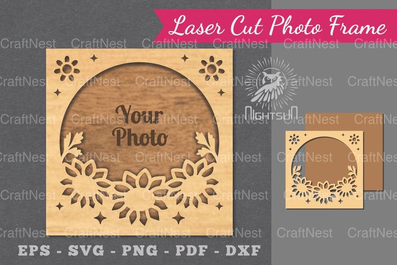 Flowers Laser Cut Photo Frame Clipart Bundle - CraftNest - Digital Crafting and Art