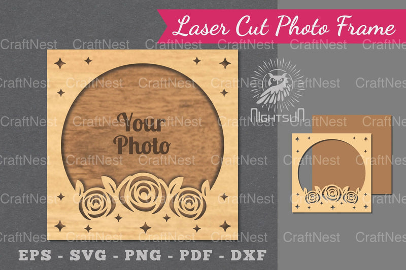 Flowers Laser Cut Photo Frame Clipart Bundle - CraftNest - Digital Crafting and Art