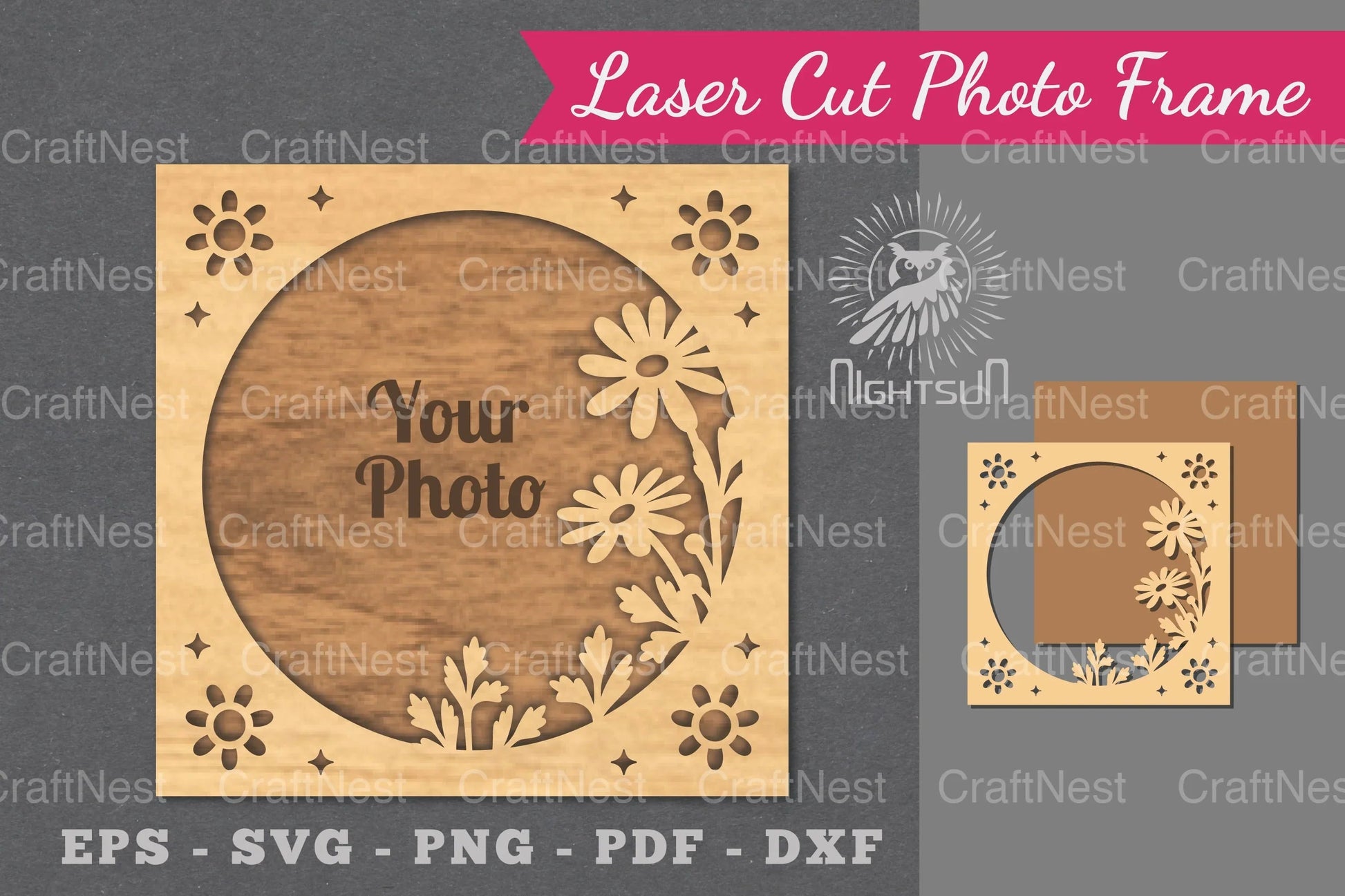 Flowers Laser Cut Photo Frame Clipart Bundle - CraftNest - Digital Crafting and Art