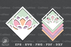 Flowers Layered Papercut SVG Bundle - CraftNest - Digital Crafting and Art