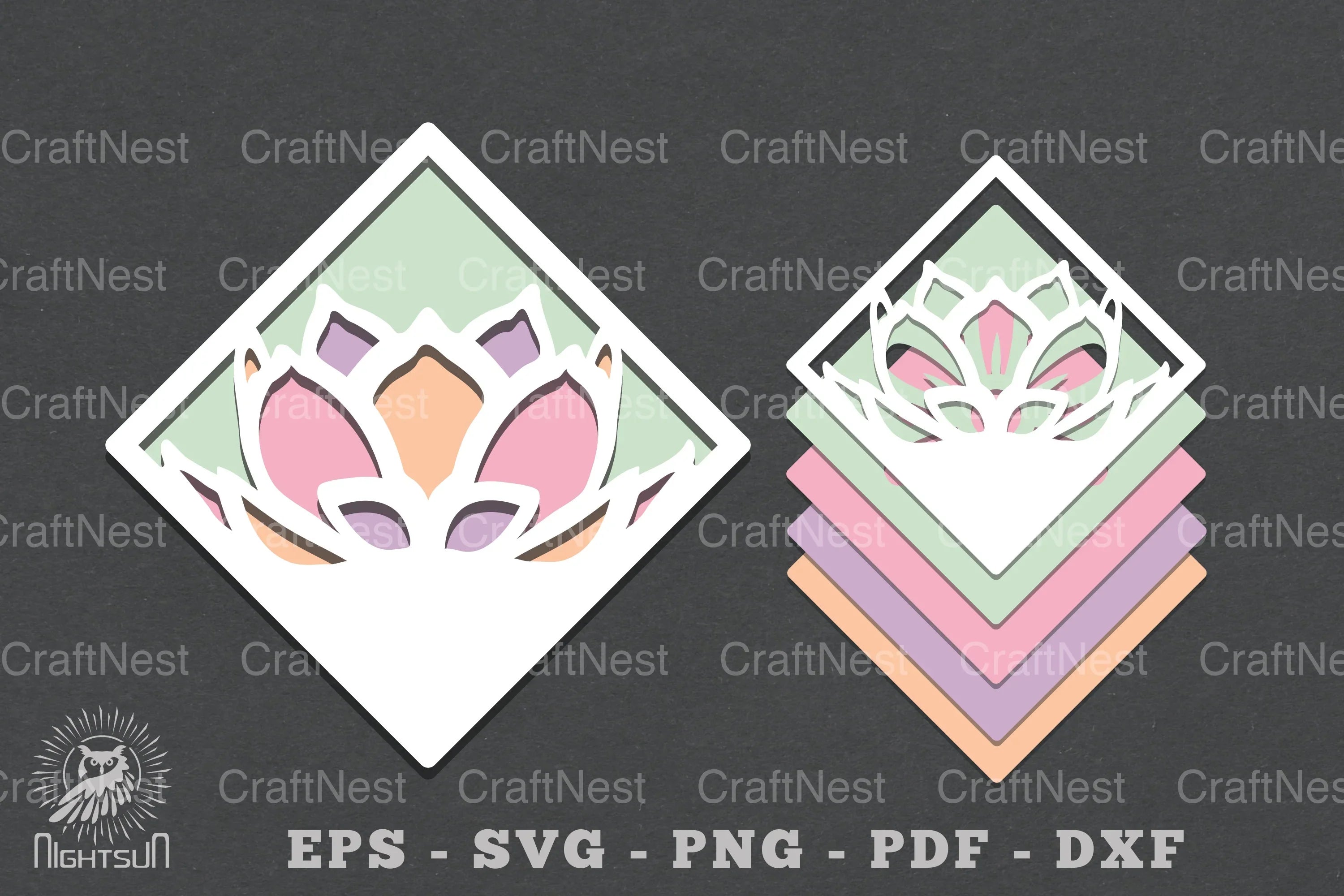 Flowers Layered Papercut SVG Bundle - CraftNest - Digital Crafting and Art