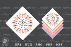 Layered Papercut Flowers SVG Bundle - CraftNest - Digital Crafting and Art