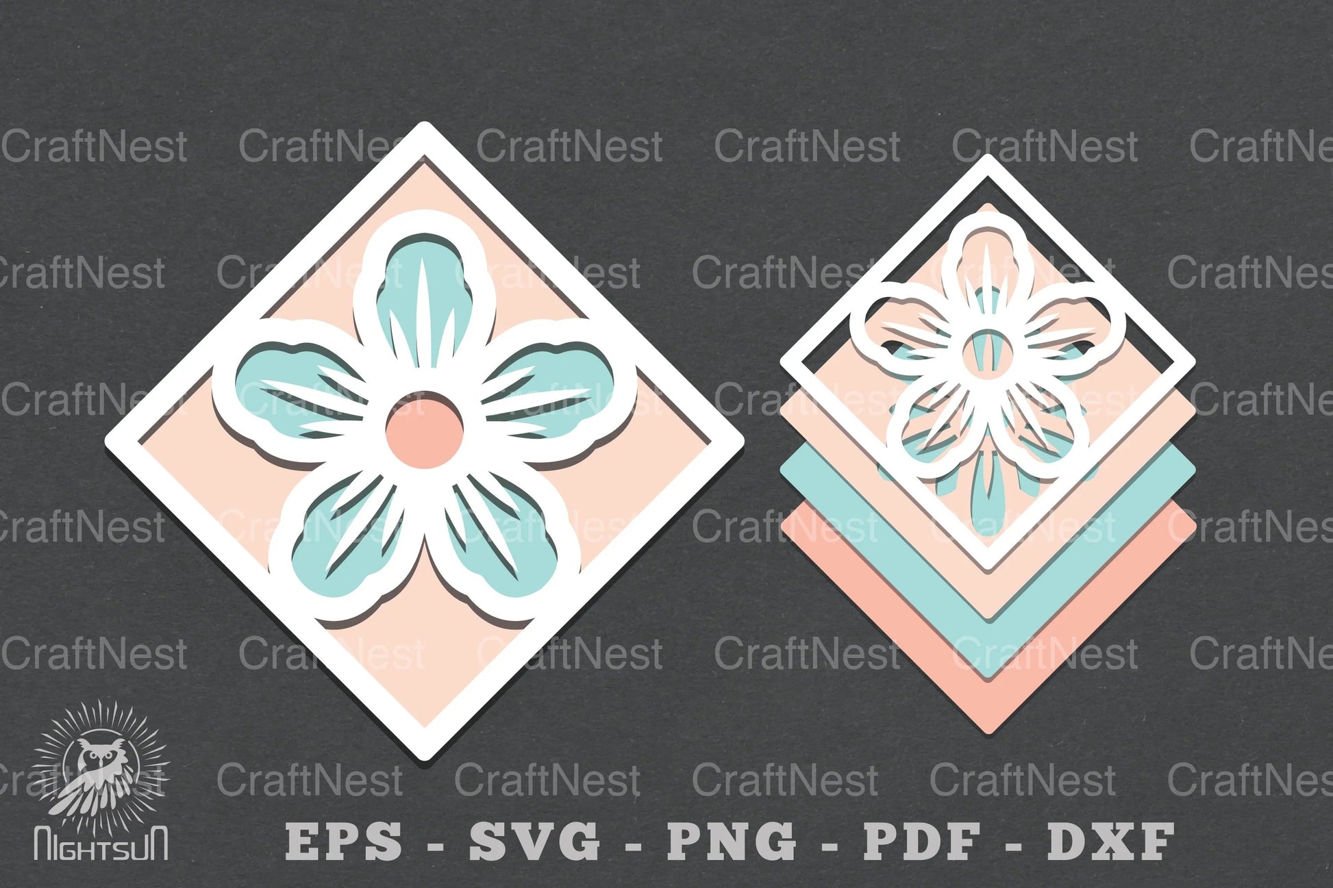 Flowers Layered Papercut SVG Bundle - CraftNest - Digital Crafting and Art