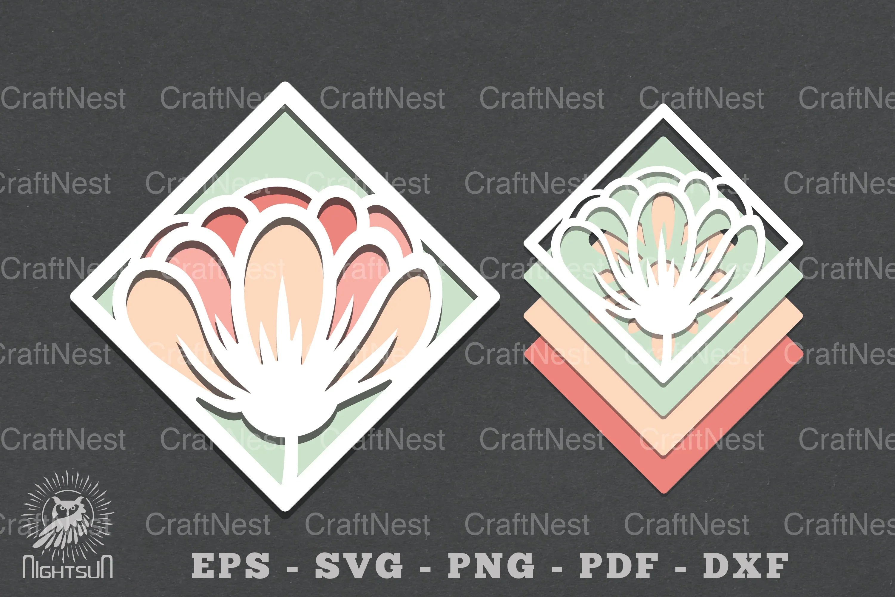 Flowers Layered Papercut SVG Bundle - CraftNest - Digital Crafting and Art